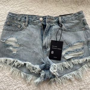 Distressed Jean Shorts